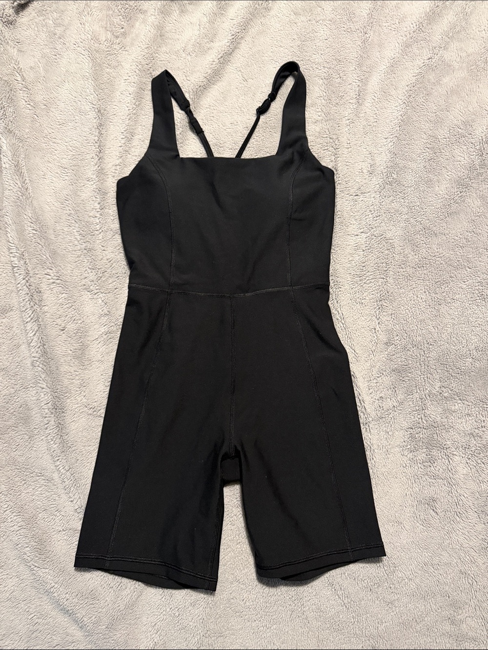 YPB sculpLUX Black Stretch Tank Biker Shorts Romper